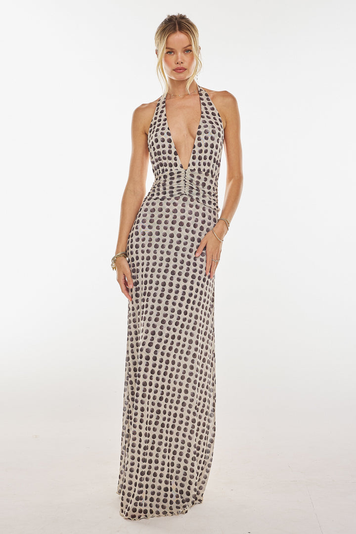 Alexia Polkadot Maxi Dress - Serena Studio