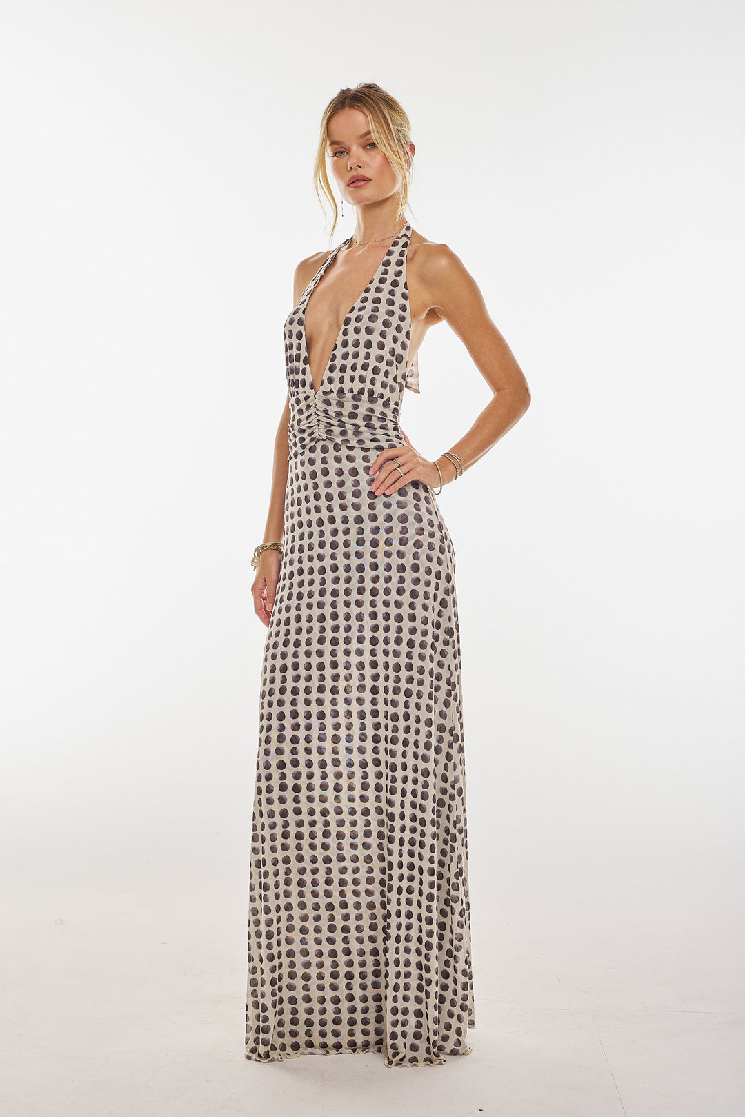 Alexia Polkadot Maxi Dress - Serena Studio